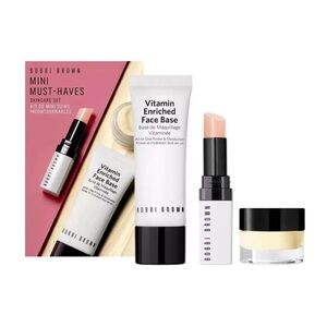 Bobbi Brown 3-pc Mini Must-Haves Skincare Set Eye Base, Face Base, Lip Tint, NIB